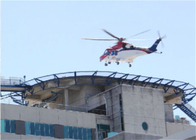 Rede de segurança de perímetro de helicóptero de estrutura tecida para plataforma de helicóptero