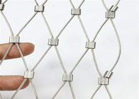 Parede de aço inoxidável segura da construção da malha do cabo da corda de fio com furo do diamante de 38*38mm