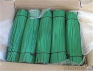 Fios retos de corte revestidos de PVC verde com 250 mm de comprimento