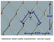 OEM 7 * malha de aço inoxidável tecida 7 da corda de fio para a decoração global e a proteção