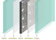 rede de arame decorativa do Interlayer de vidro da espessura de 22mm
