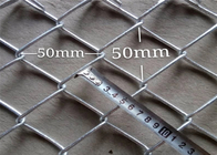 Cerca 50mm Diamond Hole Cyclone Wire Roll do elo de corrente do metal de 2 polegadas