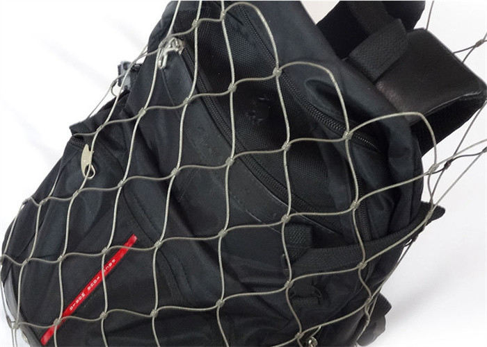 304l Diamante buraco aço inoxidável sacos de malha de arame protegem a segurança 7x7