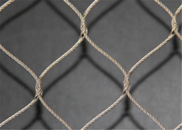 Malha de alta elasticidade da corda de fio dos SS da força, rede de aço inoxidável da corda da segurança