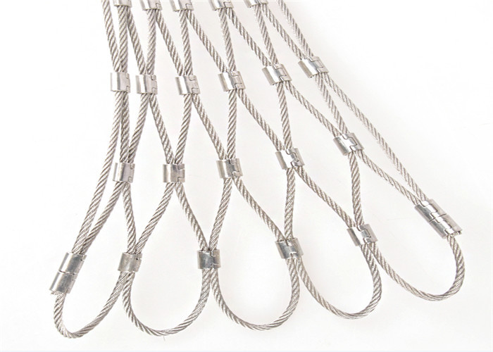 Tipo aberto × 19 da virola de Mesh Cable Safety Net 7 da corda de fio de Ss316