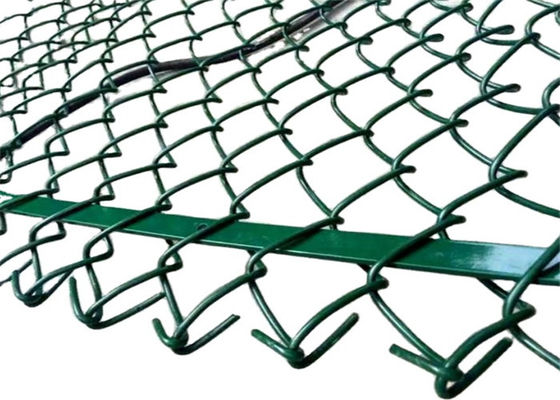 cortes pequenas de Diamond Wire Mesh For Tennis da cerca do elo de corrente do tamanho do furo de 60mm 80mm