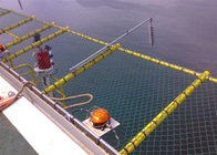 Rede de segurança de perímetro de helicóptero de estrutura tecida para plataforma de helicóptero