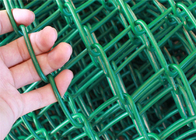 2 polegadas * 2 polegadas Galvanizado Chain Wire Fencing Diamond Hole Verde Pvc revestido