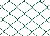 2 polegadas * 2 polegadas Galvanizado Chain Wire Fencing Diamond Hole Verde Pvc revestido