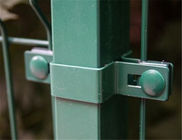 aperto revestido Pvc verde da posse da cerca da rede de arame da cor do furo de 50mm simples
