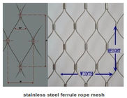 Tipo Ferruled malha de aço inoxidável para a segurança, rede da corda da corda de fio