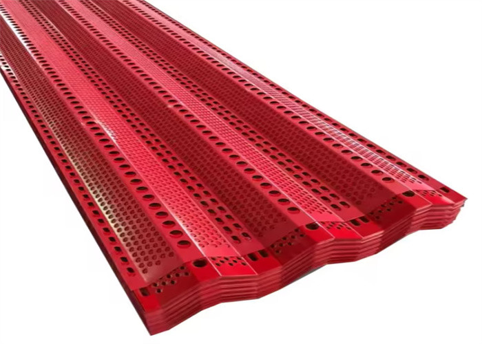 Painéis de vedação de resistência ao vento perfurados vermelhos de fibra de poliéster exterior